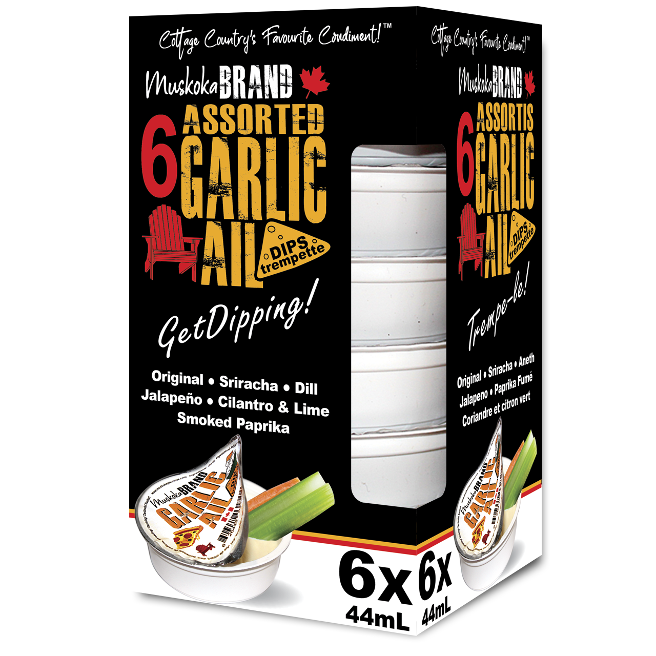 Assorted Garlic Dipping Cups